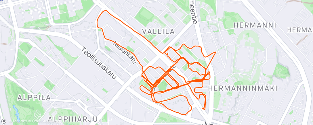Map of the activity, #visitvallila