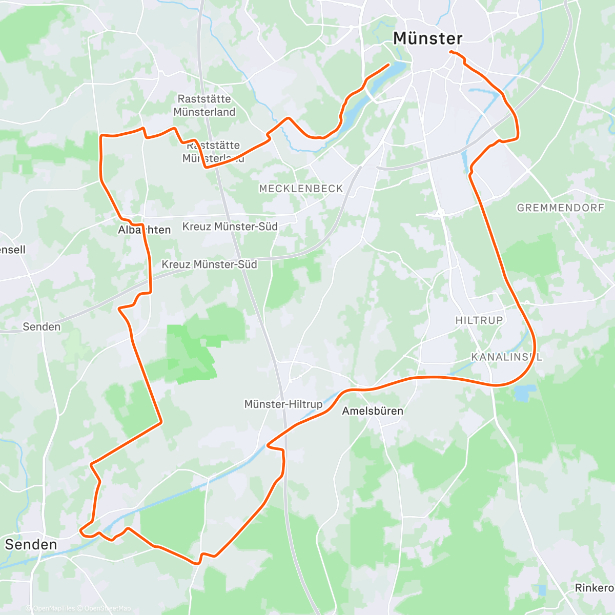 Map of the activity, MS Burbank - Between working hours