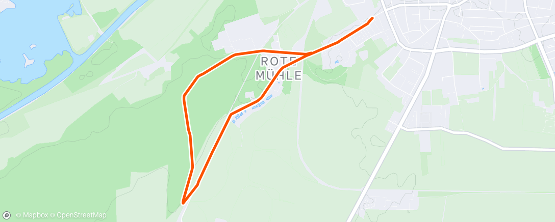 Map of the activity, Lauf am Nachmittag