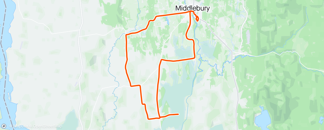 Map of the activity, Windy road ride after a full day in the classroom at fire school