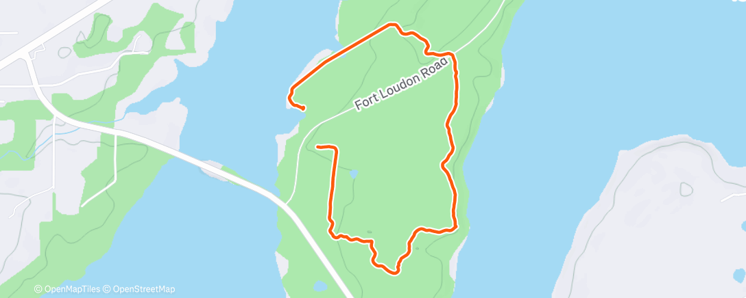 Map of the activity, Afternoon Hike