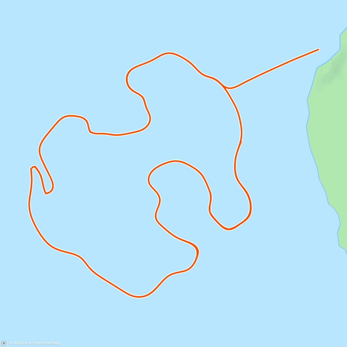 Mapa da atividade, Zwift - Volcano Circuit CCW in Watopia