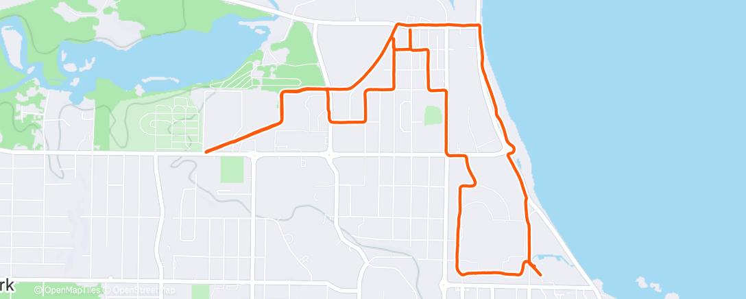 Map of the activity, Afternoon run