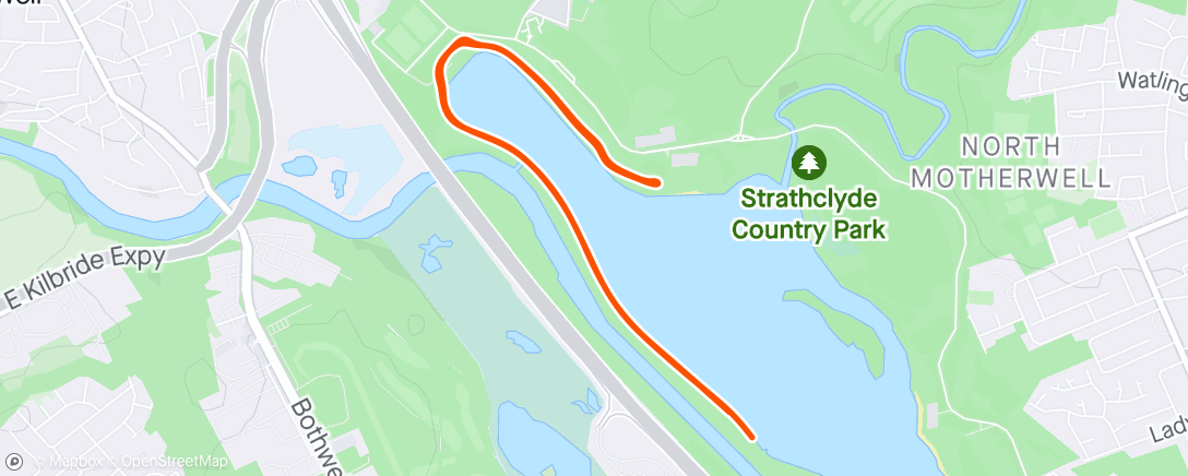 Map of the activity, Strathclyde parkrun