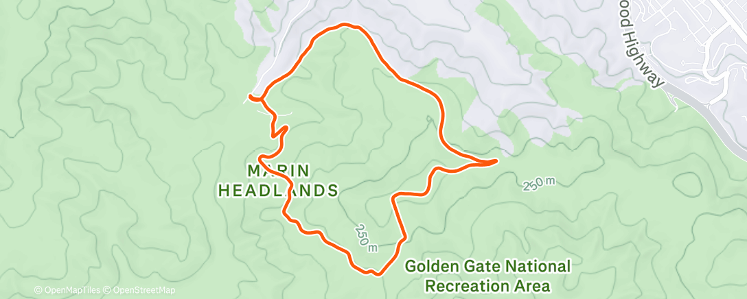 Map of the activity, Uphill cardio blast