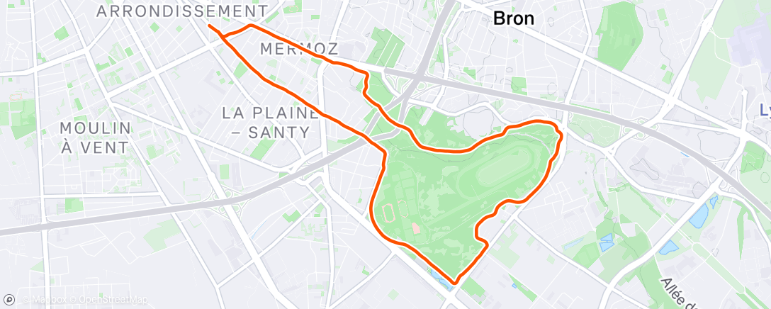 Map of the activity, Lyon, Mairie de Lyon 8ème arrondissement / Bron, Parc De Parilly