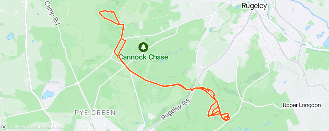 Map of the activity, Cannock off piste