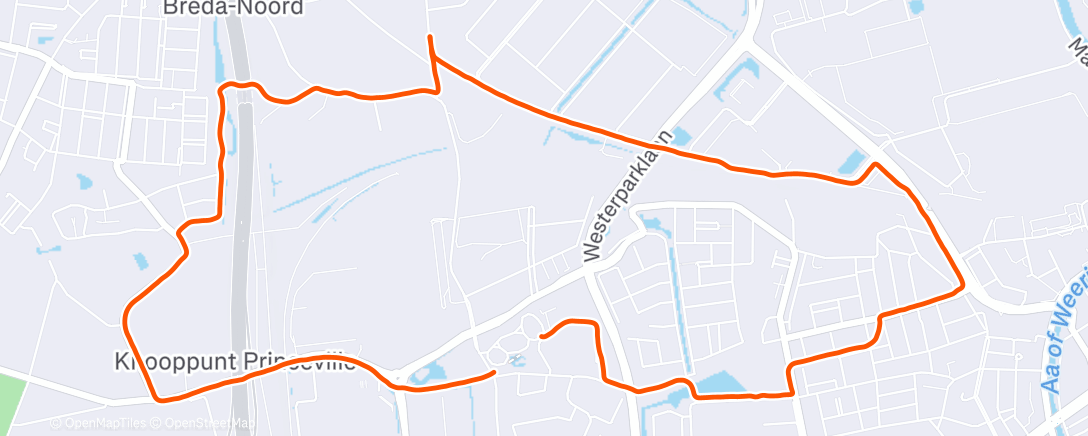 Map of the activity, Namiddagloop