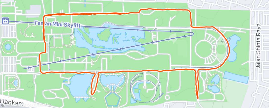 Map of the activity, Morning Run