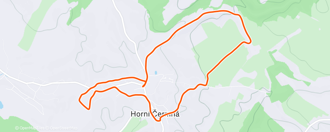 Map of the activity, Morning Run