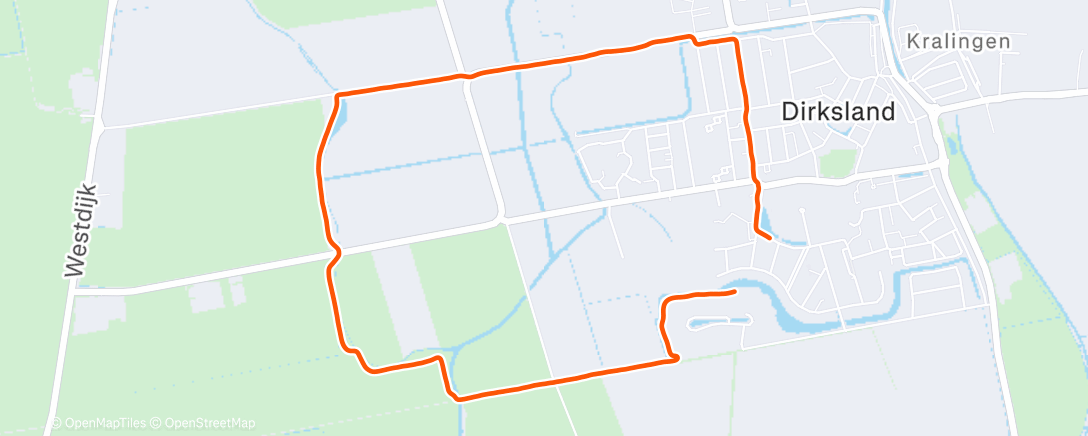 Map of the activity, Middagloop