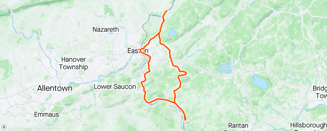 Map of the activity, Toms and I rode the road