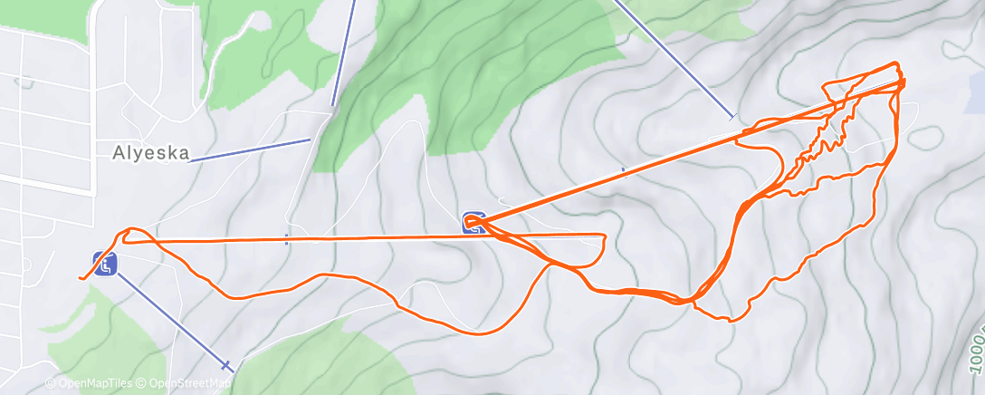 Map of the activity, Afternoon Alpine Ski