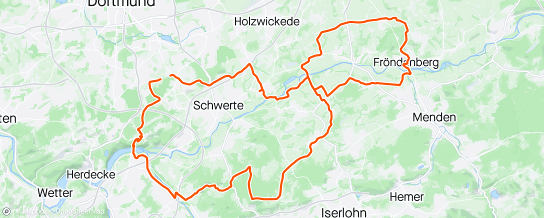 Map of the activity, Morning Ride - Tiefendorf / Fröndenberg