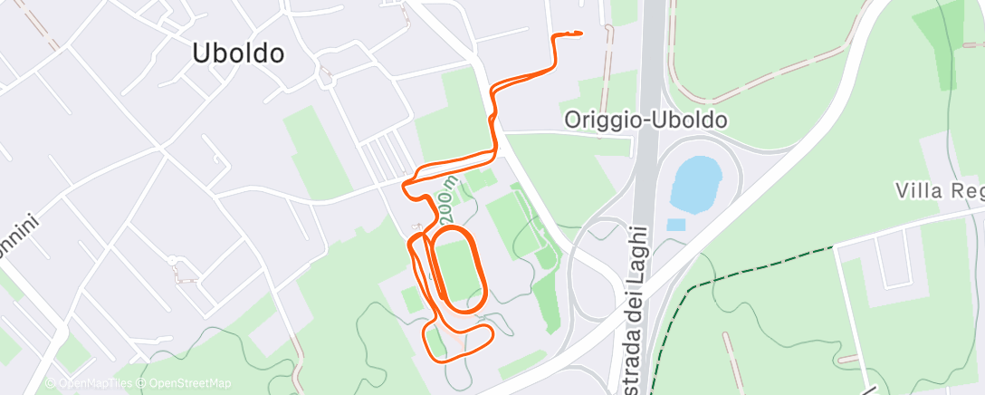 Map of the activity, La corsa dopo l'ora della merenda non fa x me 😂