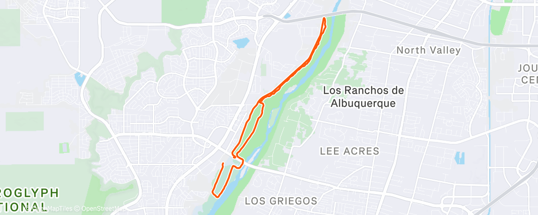 Map of the activity, Morning Trail Run