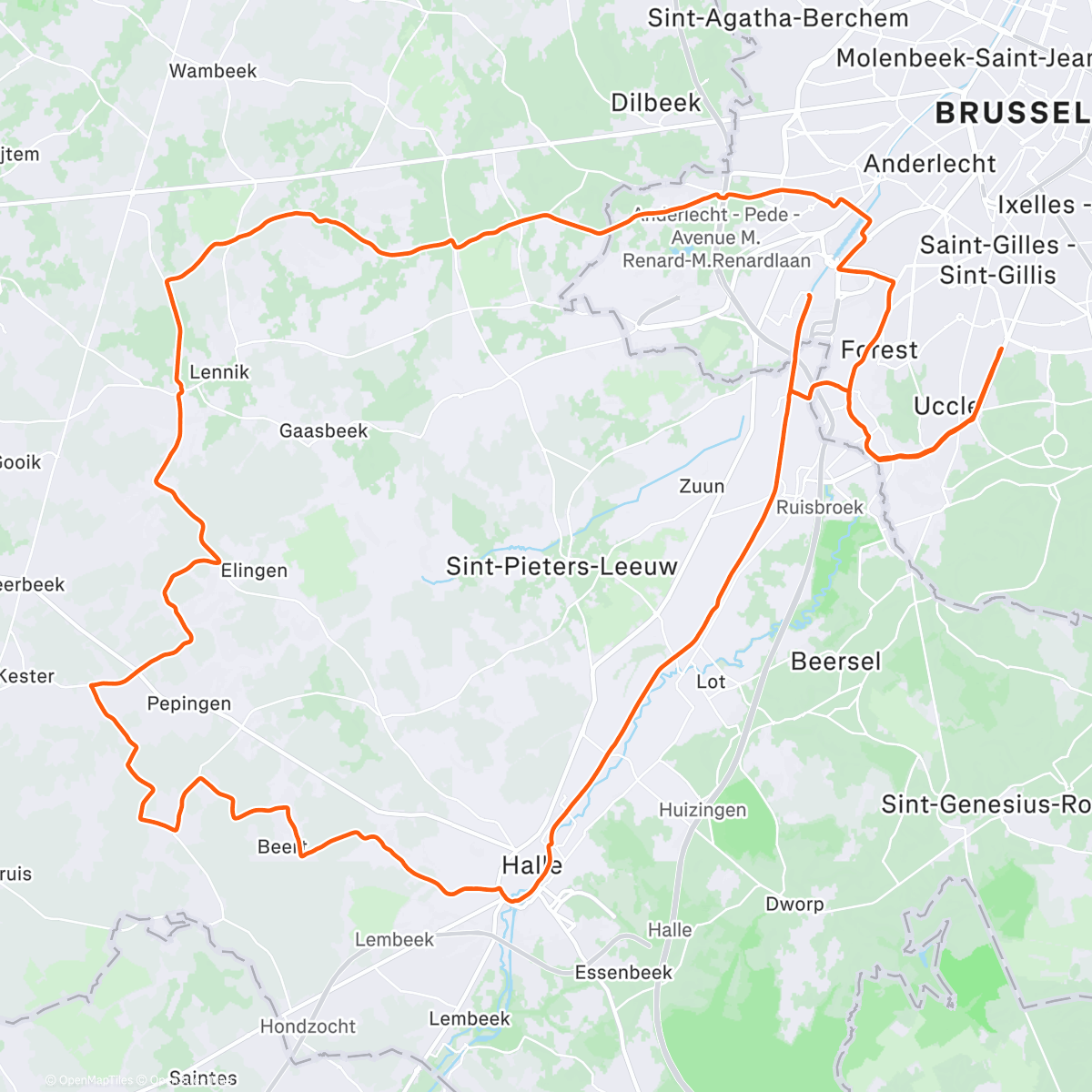 Map of the activity, First Ride since the Stork delivered