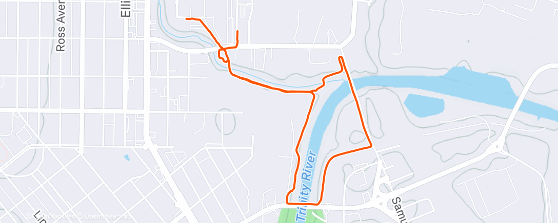 Map of the activity, Morning Run