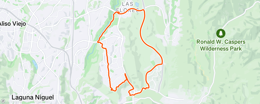Map of the activity, Morning Run