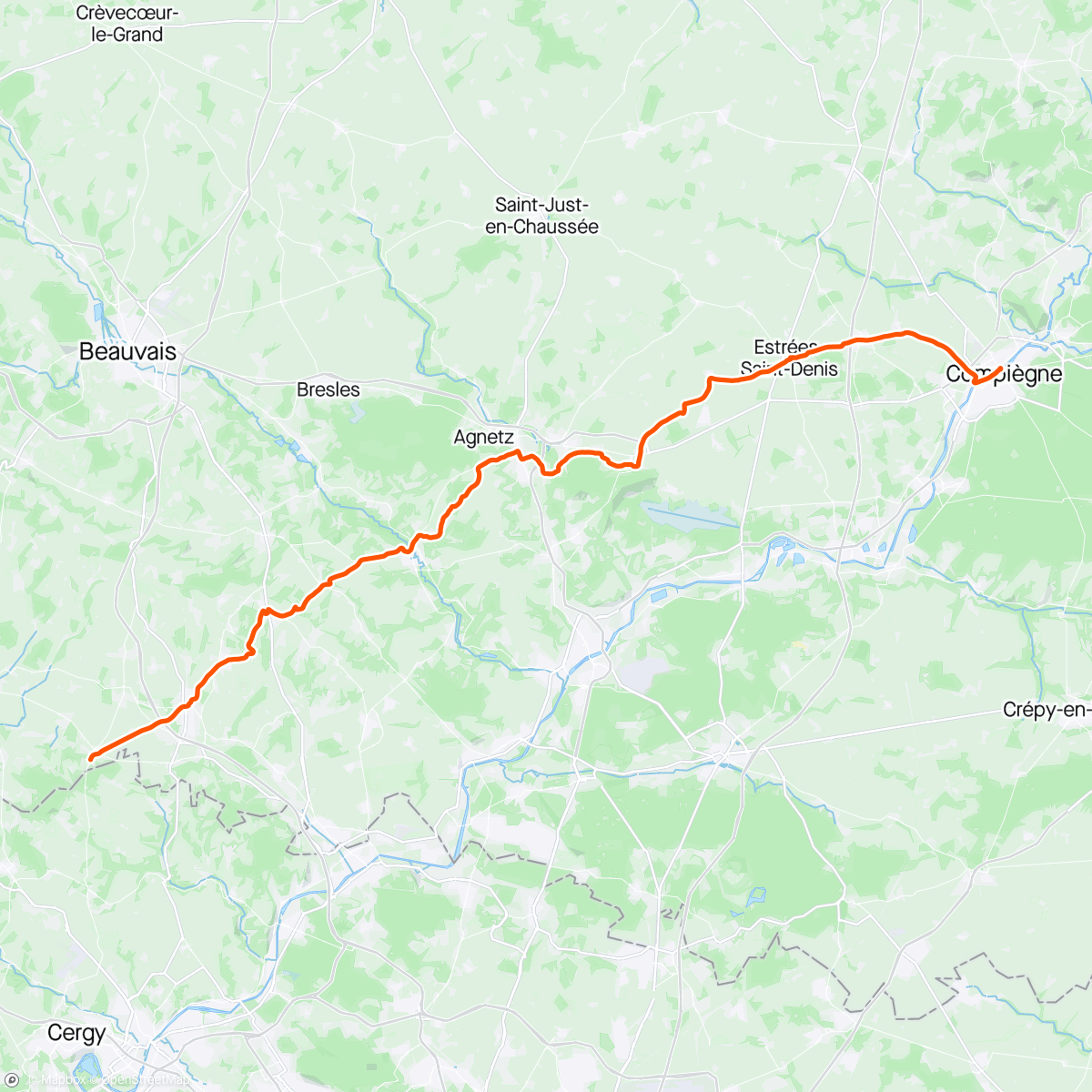 Map of the activity, Pelgrimage, Etappe 4 (1/2 rustdag met 4 klimmen)