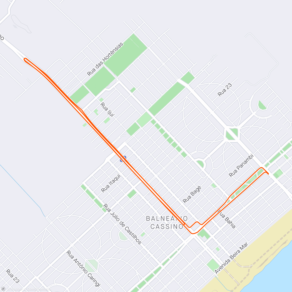 Map of the activity, Pedalada matinal