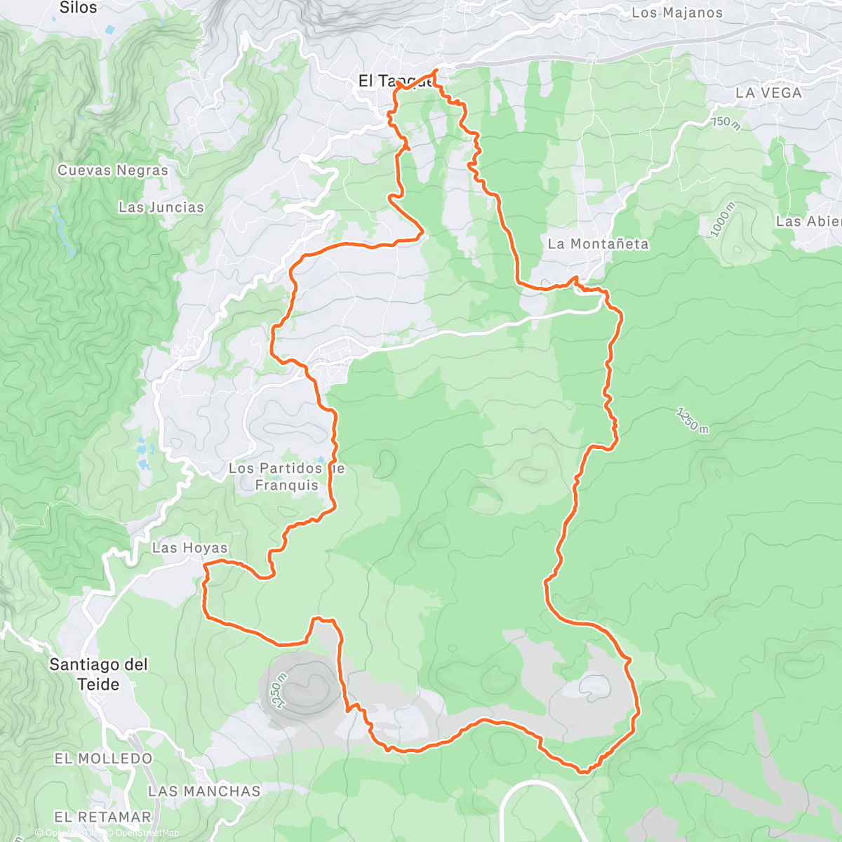 Map of the activity, Morning Trail Run