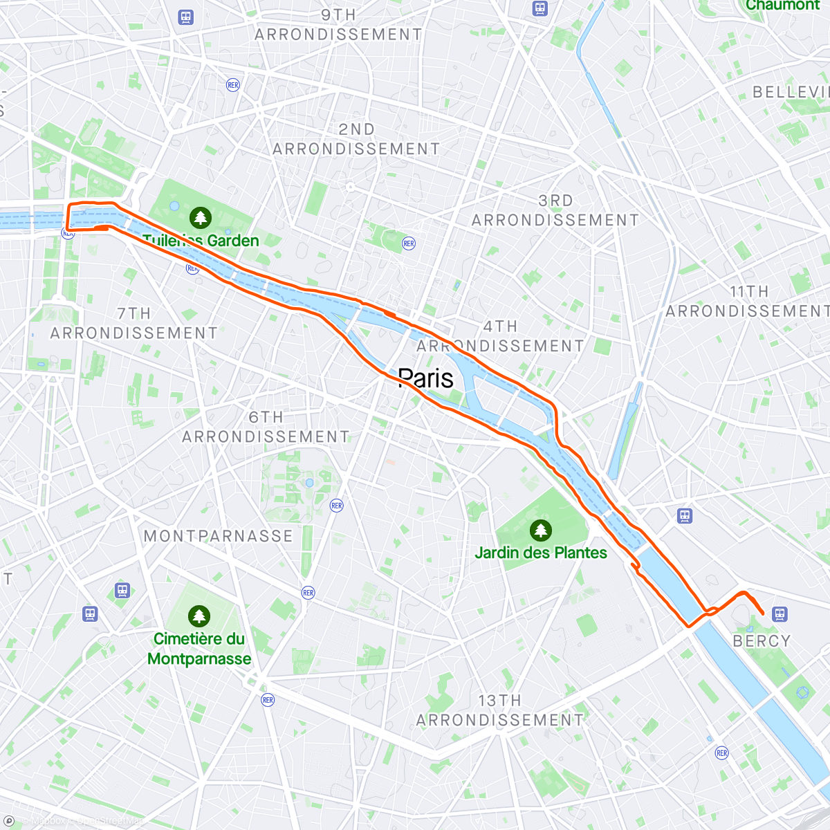 Map of the activity, Paris