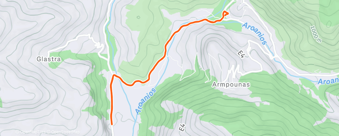 Map of the activity, Morning Run