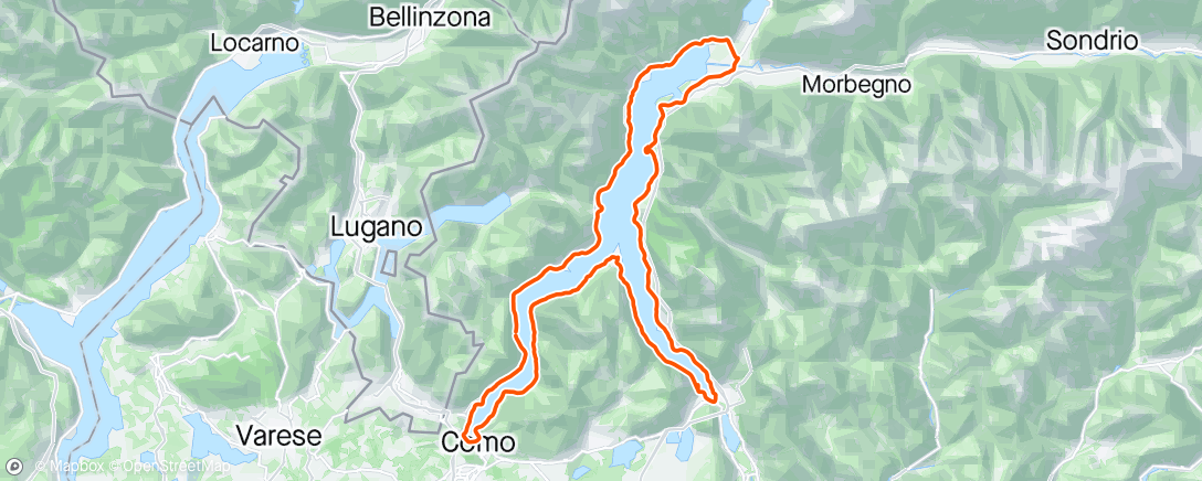 Kaart van de activiteit “Giro del lago di Como in solitaria”