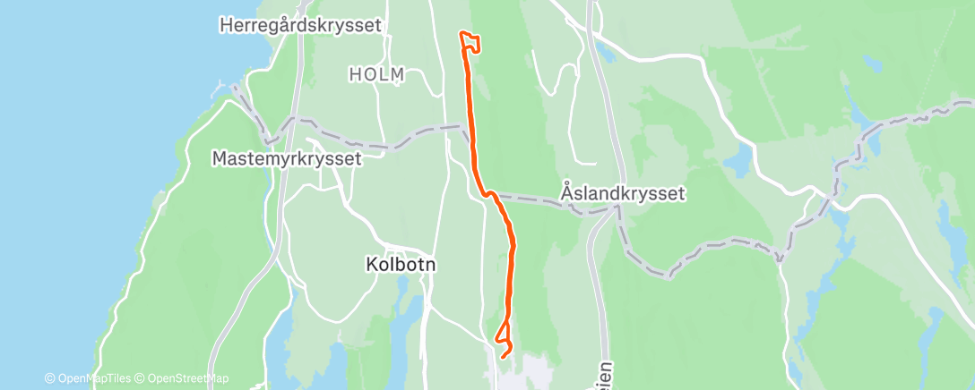 Map of the activity, Afternoon Run