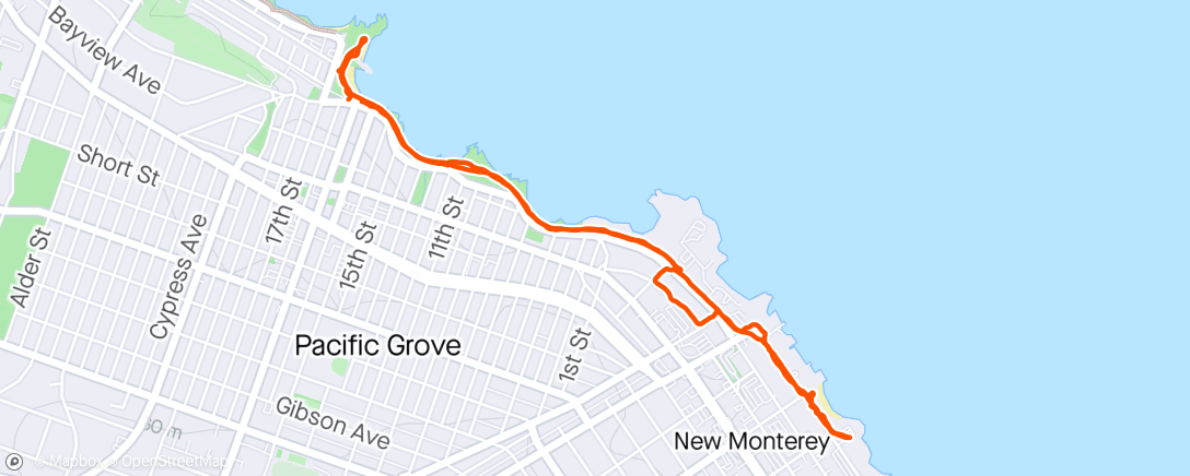 Map of the activity, Pacific Grove Stroll