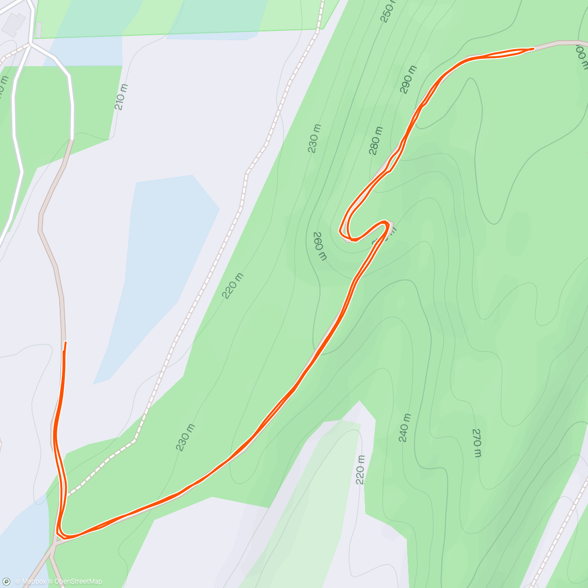 Map of the activity, The shortest run