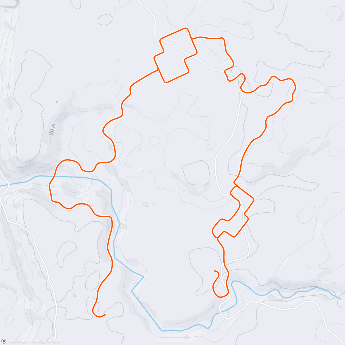 Map of the activity, Zwift - Two Village Loop in Makuri Islands