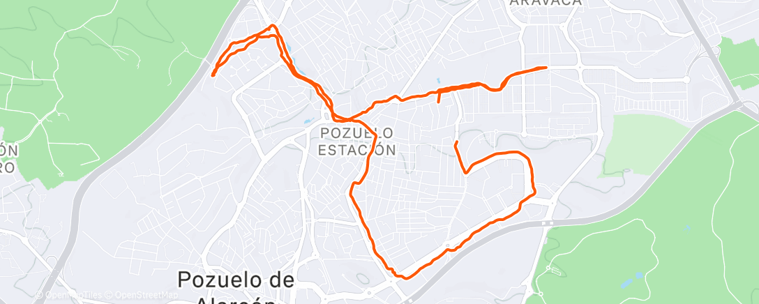 Map of the activity, Morning Run