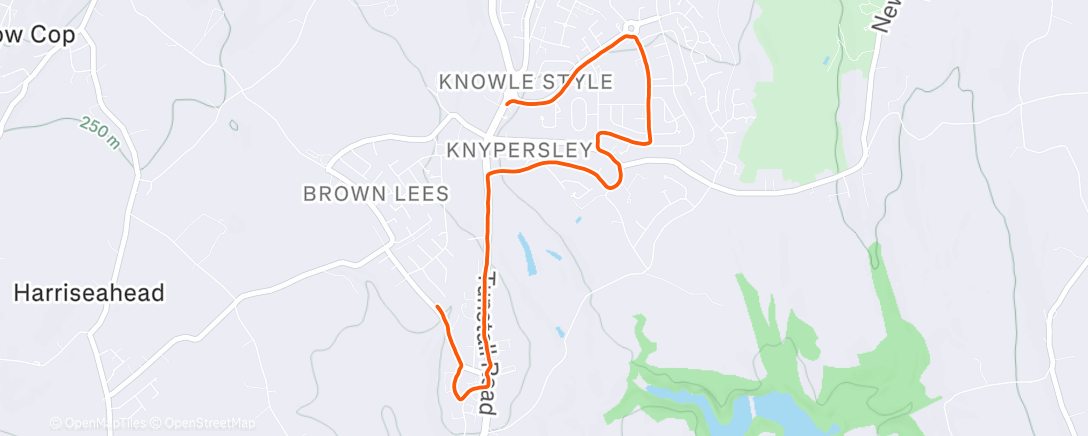 Map of the activity, Morning Run