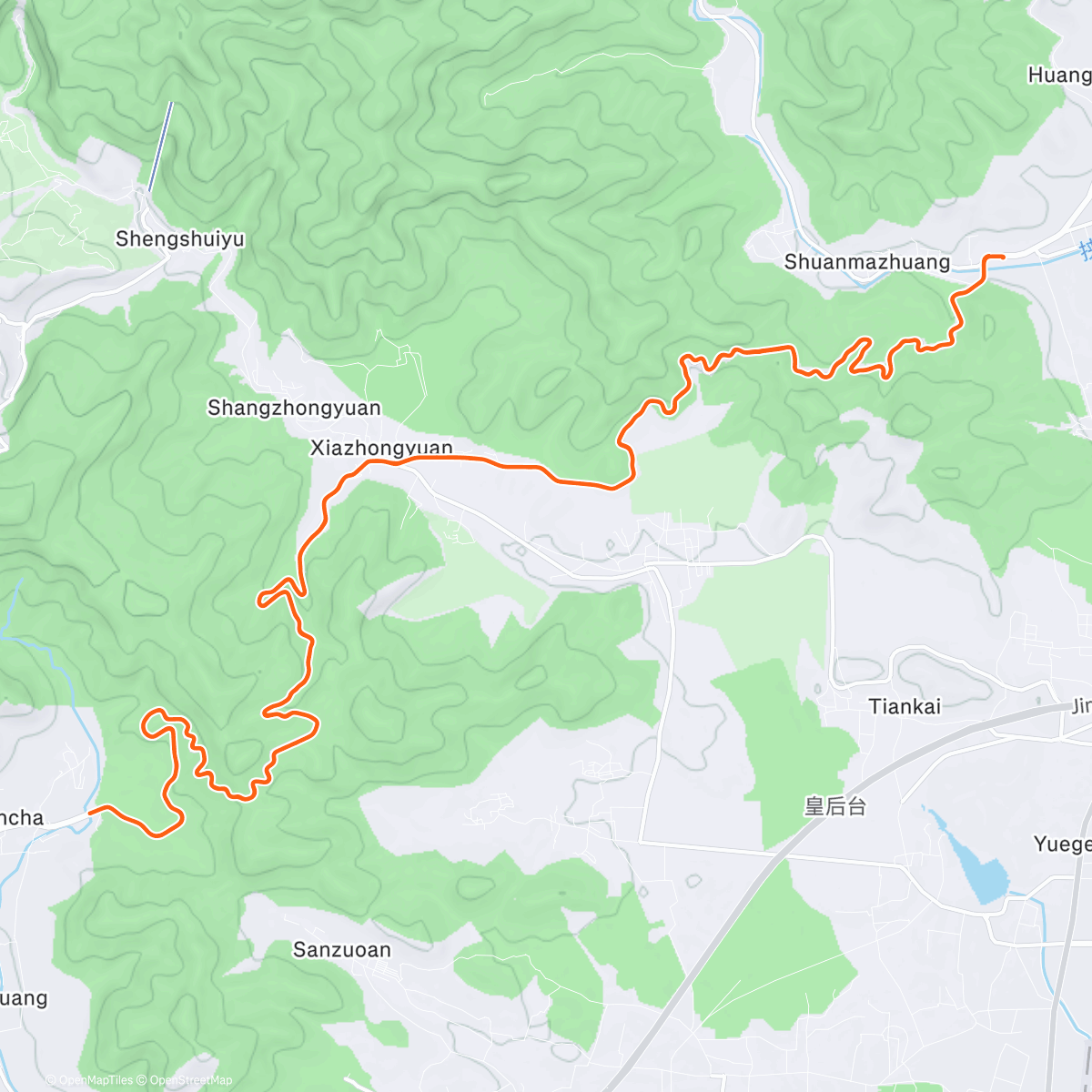 Map of the activity, 午後騎乘