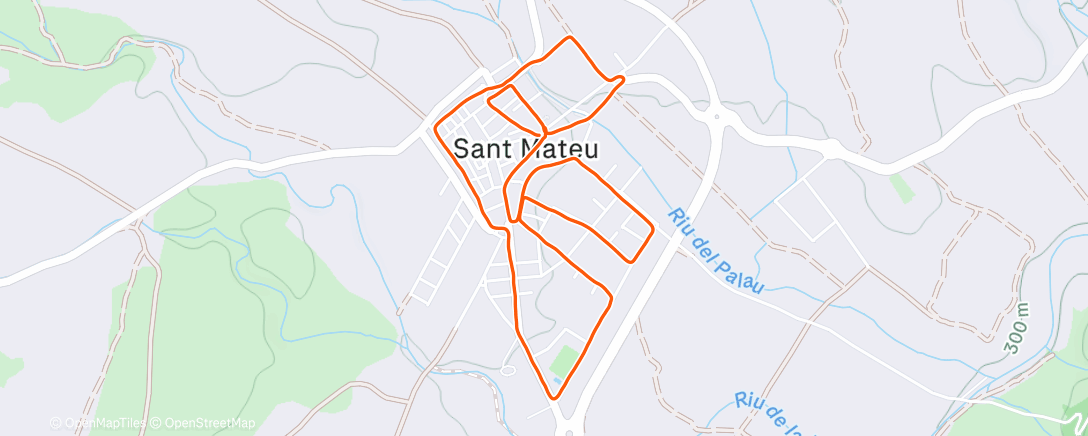 Map of the activity, 5k Sant Mateu