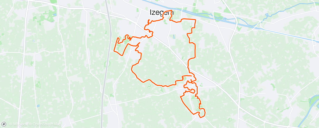 Map of the activity, Nazomertocht Lendelede