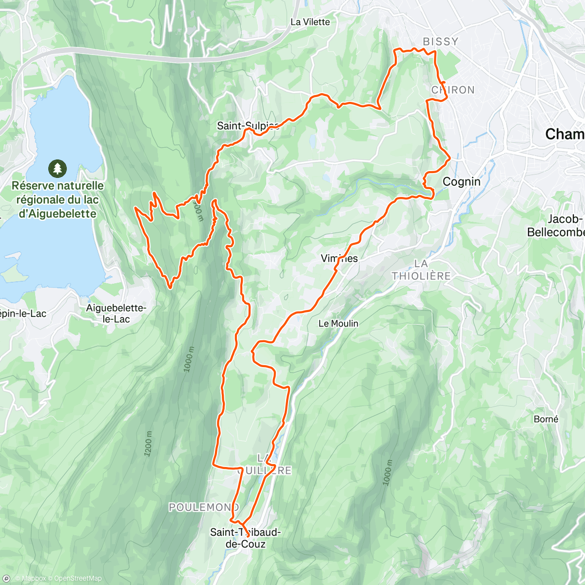 Map of the activity, Morning Trail Run, long run 😅