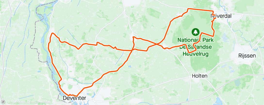 Mapa da atividade, Namiddagrit op mountainbike