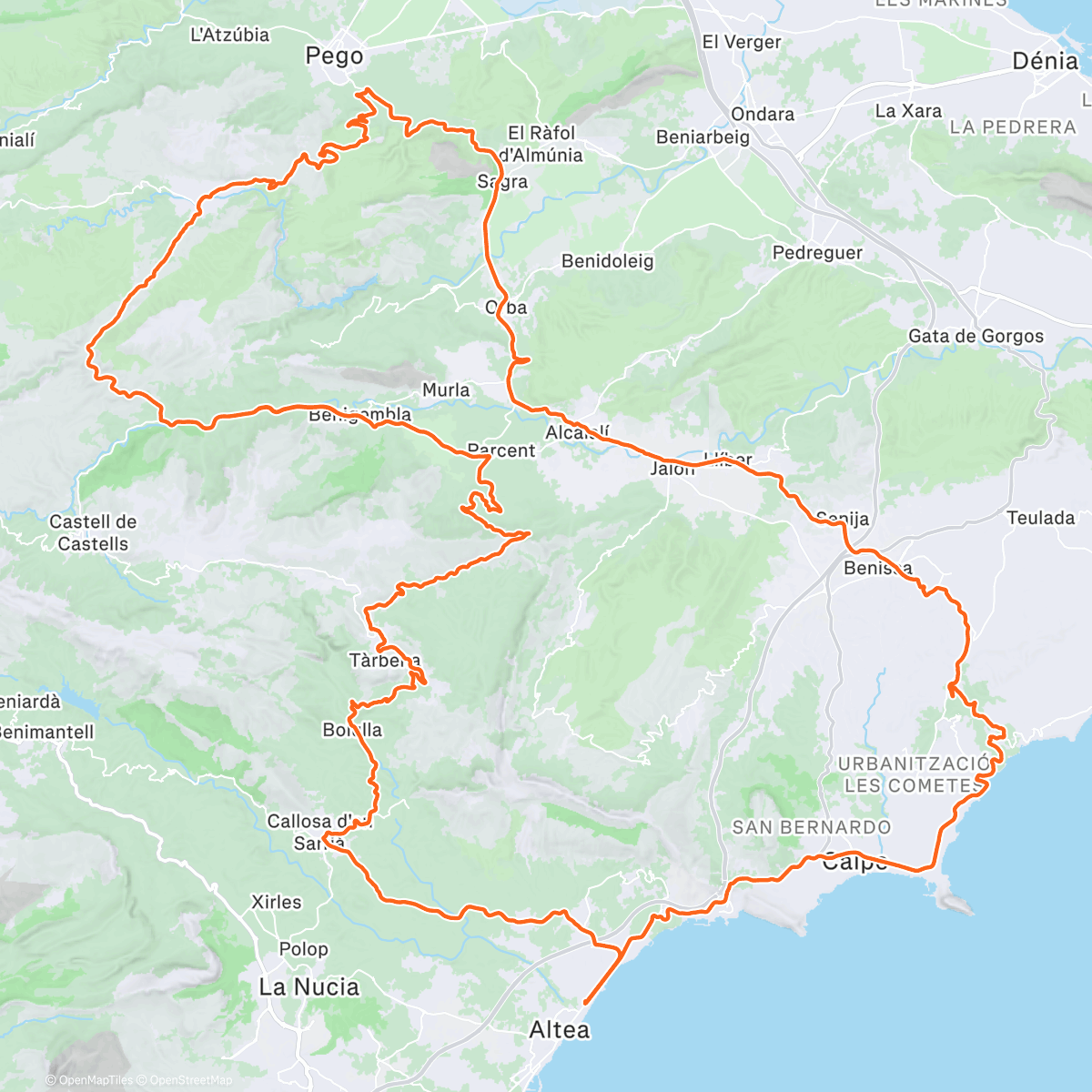 Map of the activity, Jour de course