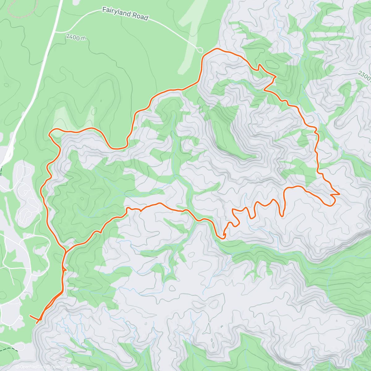 Map of the activity, Bryce Canyon - Fairyland loop trail