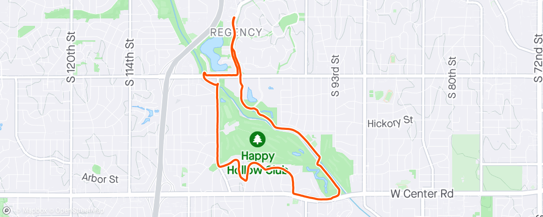Map of the activity, Thought that was 5 miles