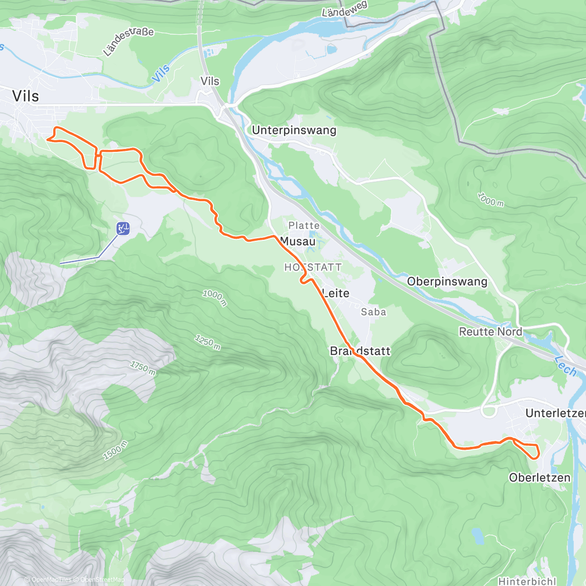 Map of the activity, Musau - Vils ❄️🌞