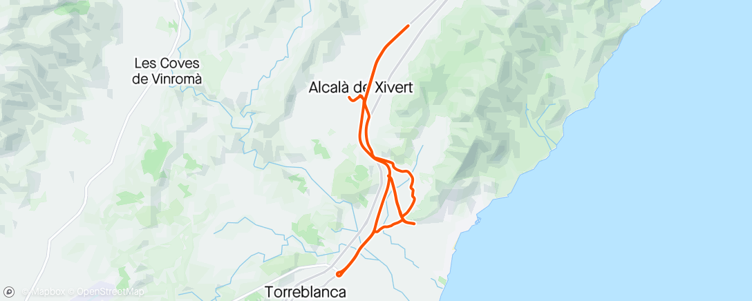 Map of the activity, Bici Recovery