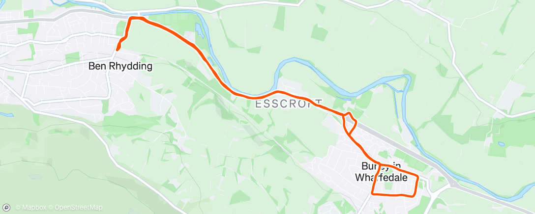 Map of the activity, Evening Run