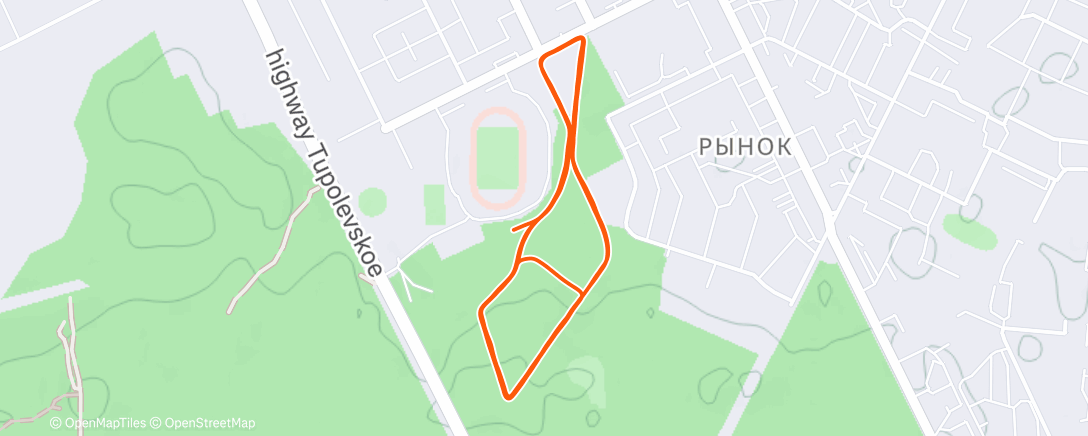 Map of the activity, 5 вёрст Жуковский