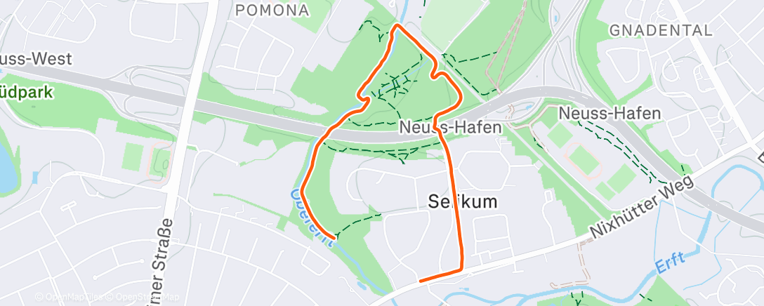 Map of the activity, Spaziergang am Morgen