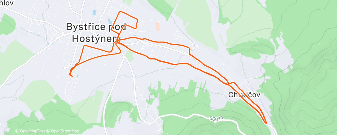 Map of the activity, Morning Run