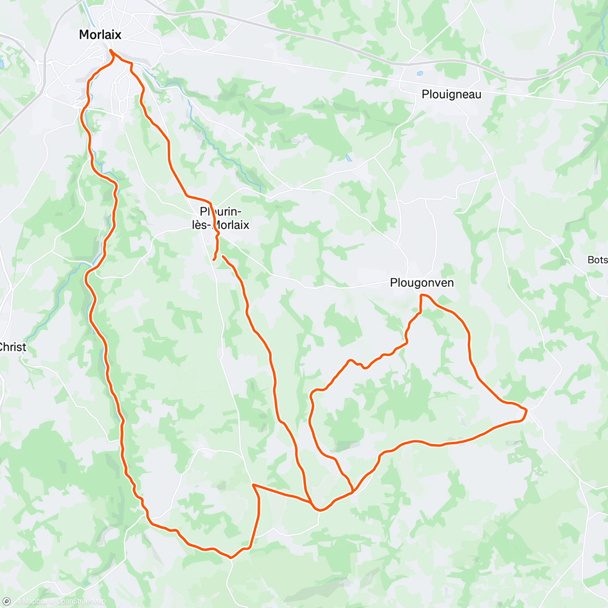 Map of the activity, Le père Noël n’a pas remplacé mon vélo de compétition
